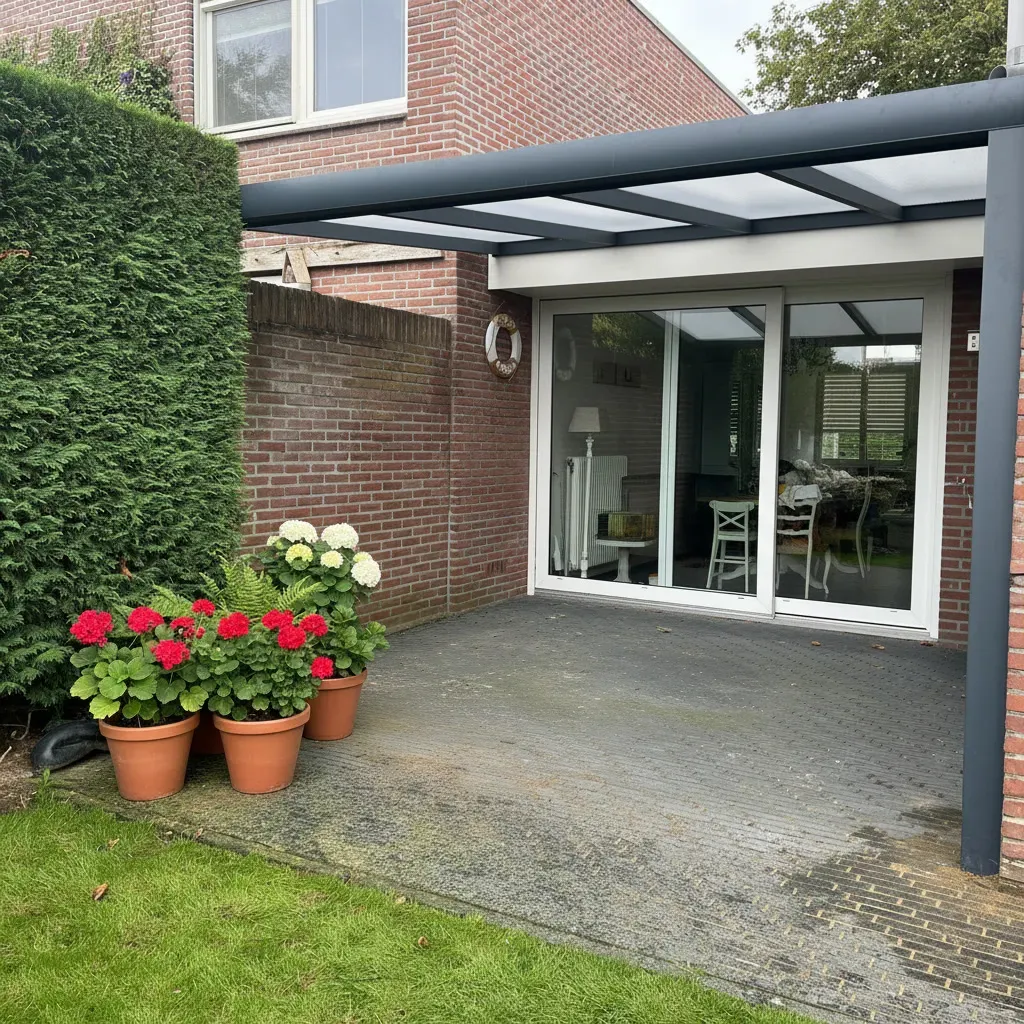 Moderne Antraciet Veranda in Krefeld