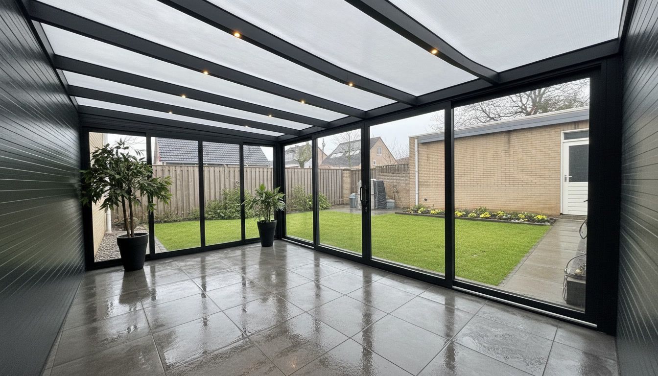 Luxe Aluminium Tuinkamer met Glazen Schuifwanden in Roermond